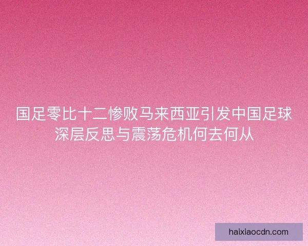 国足零比十二惨败马来西亚引发中国足球深层反思与震荡危机何去何从